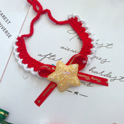 Haustierhalsband aus Wolle, handgewebtes Halsband, Weihnachts-Haustier-Accessoires