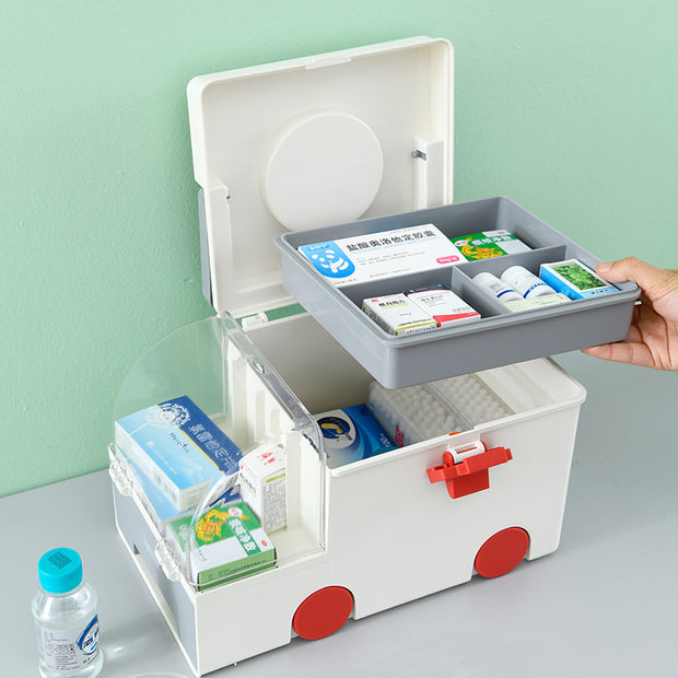 Boîte à pharmacie, ambulance, trousse de premiers secours, famille