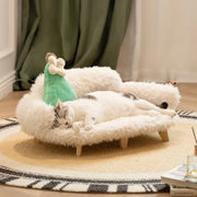 Holz-Haustierbett Zwinger Hunde und Katzen Bett Luxus-Katzenbett Haustier-Sicherheitsbett Bett Kleine Größe Medium Hund