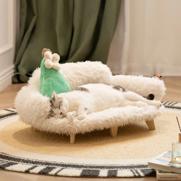 Holz-Haustierbett Zwinger Hunde und Katzen Bett Luxus-Katzenbett Haustier-Sicherheitsbett Bett Kleine Größe Medium Hund