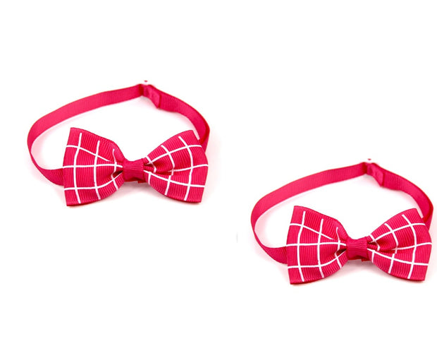 Cravate à carreaux pour animaux de compagnie, écharpe pour chat et chien, accessoires pour animaux de compagnie
