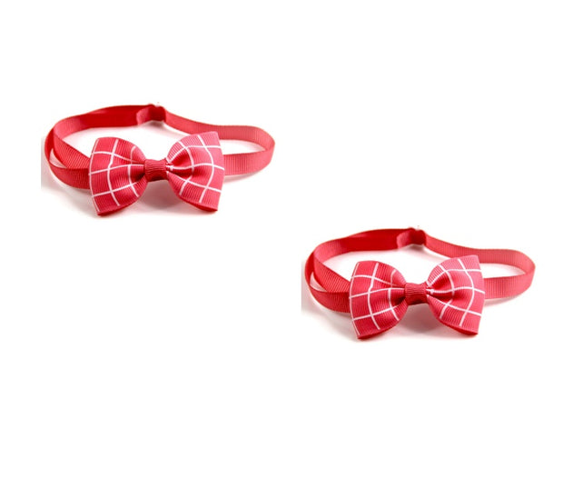 Cravate à carreaux pour animaux de compagnie, écharpe pour chat et chien, accessoires pour animaux de compagnie