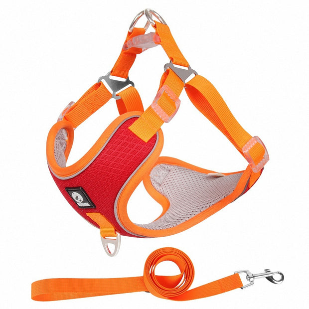 Harnais pour chien de compagnie chiot réglable en maille respirante selle réfléchissante pour petits chiens moyens chats fournitures pour animaux de compagnie